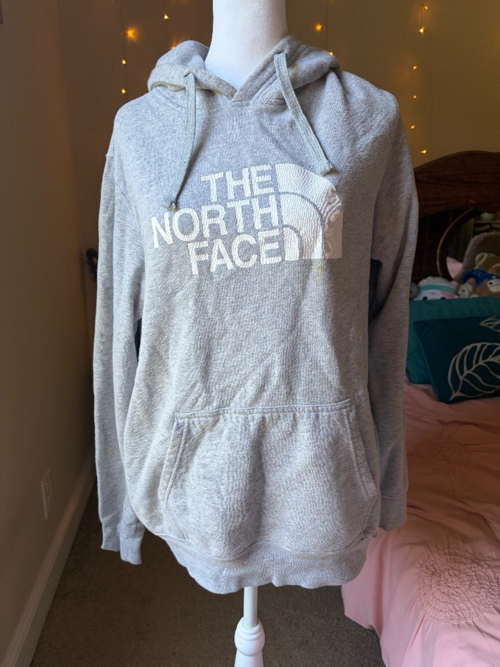 Gray northface hoodie